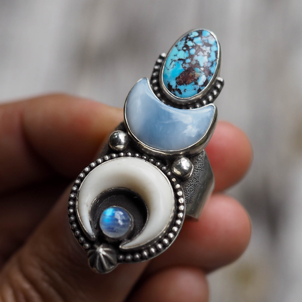 lavender crescent ring #1 | sz 7.5