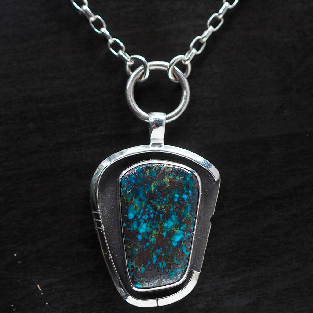 turquoise shield ring necklace