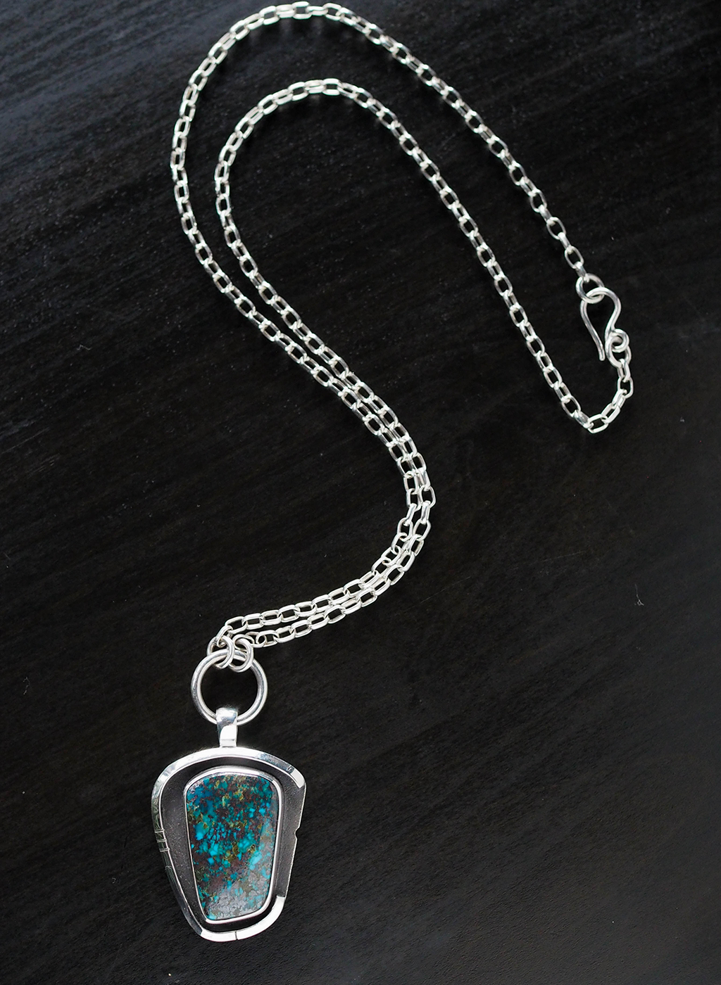 turquoise shield ring necklace