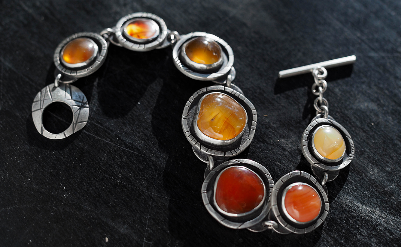 agate link bracelet