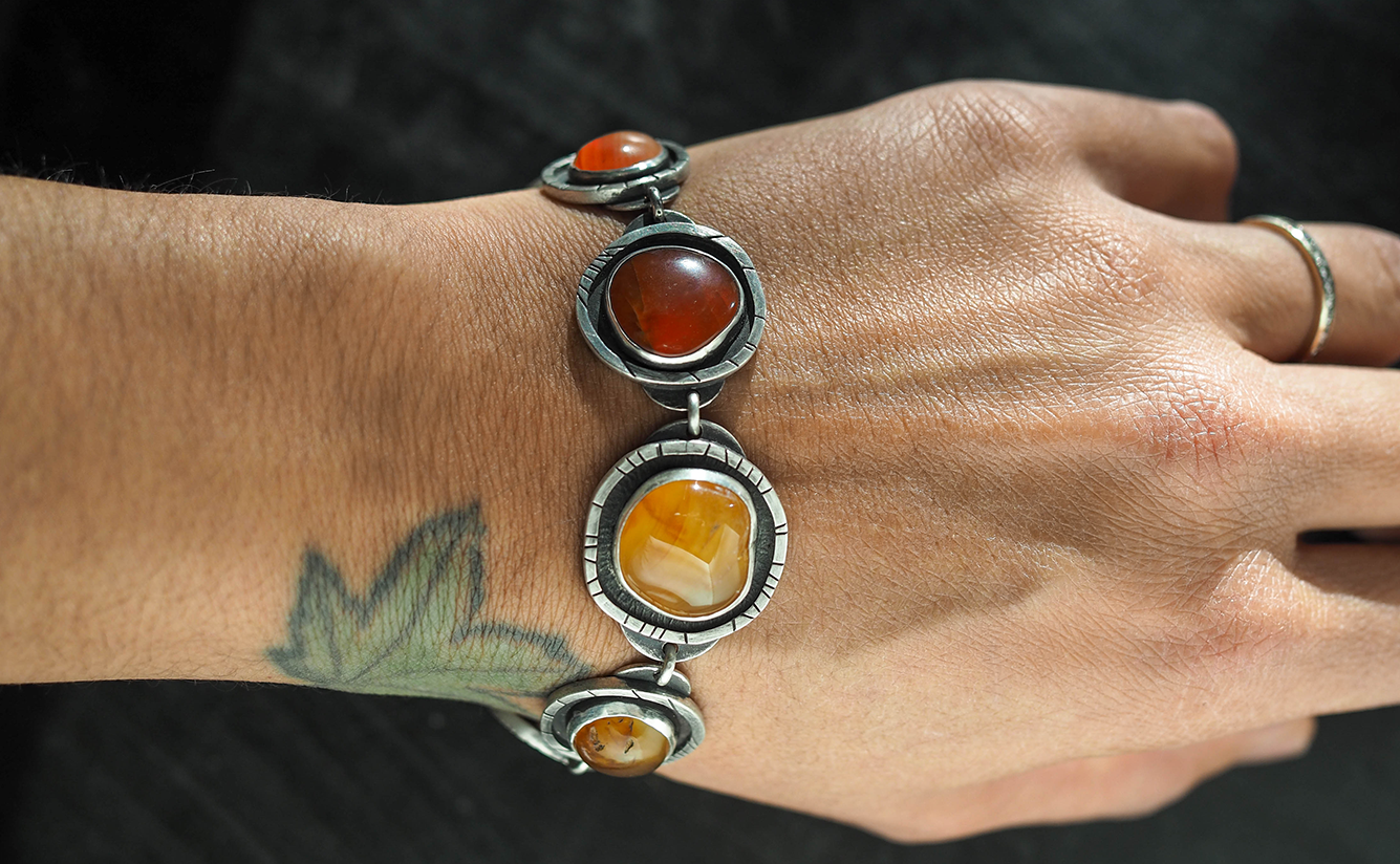 agate link bracelet