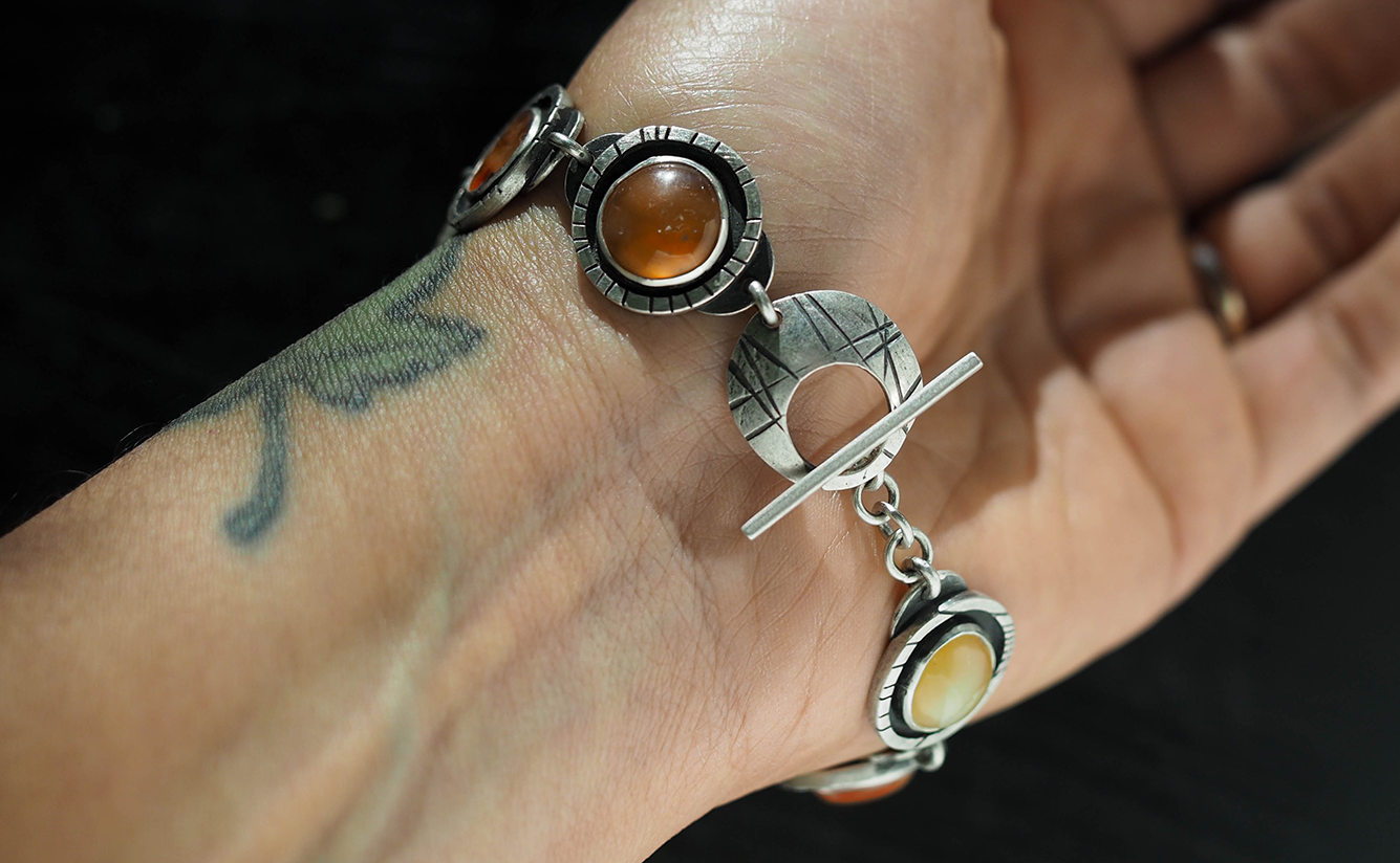 agate link bracelet