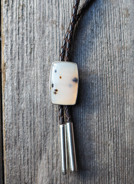 montana agate bolo tie