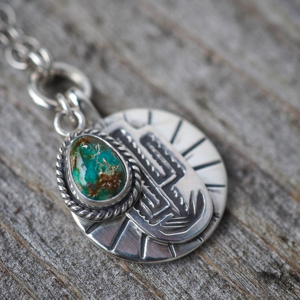 saguaro + turquoise charm necklace #3