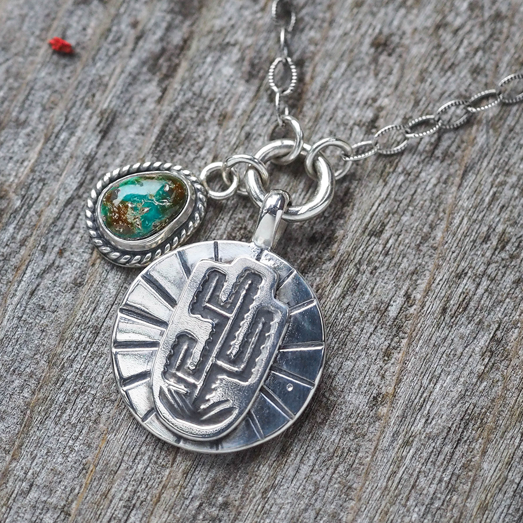 saguaro + turquoise charm necklace #3