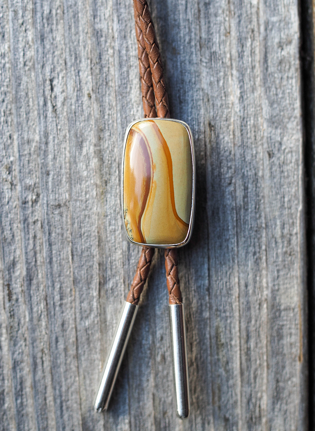 landscape jasper bolo tie #3